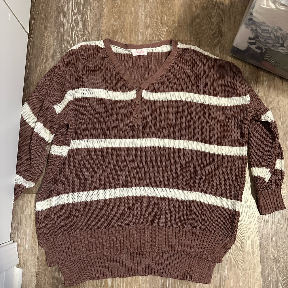 Pink lily oversized sweater